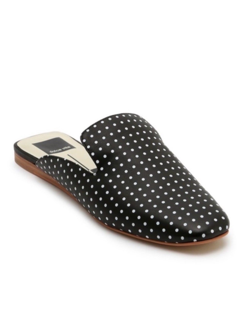 Dolce Vita Brie Polka Dot Leather Mules Size 7.5